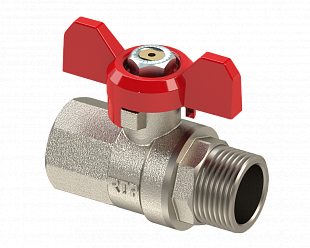 Краны шаровые латунные PN40, ручка бабочка
